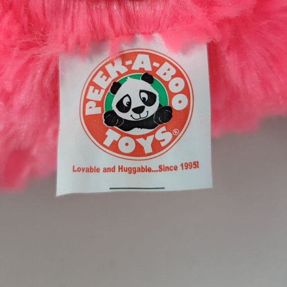 2/$15 Peek A Boo Valentine Unicorn Plush Pink 10.5" Silver Purple Mane Hearts - Picture 8 of 9